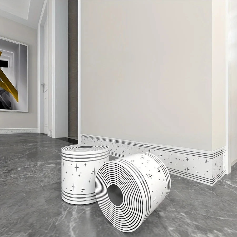 Self-Adhesive Skirting Board Stickers - Waterproof Wall Border Trim (10-Pack)