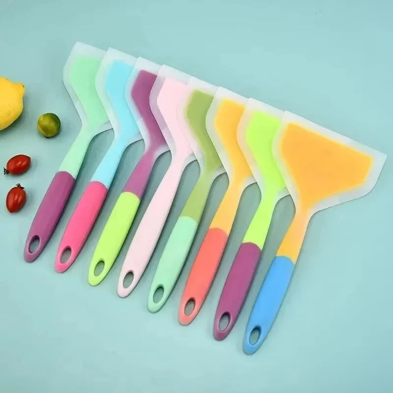 Silicone Pancake Spatula - Heat-Resistant Wide Turner for Eggs, Beef & Pizza