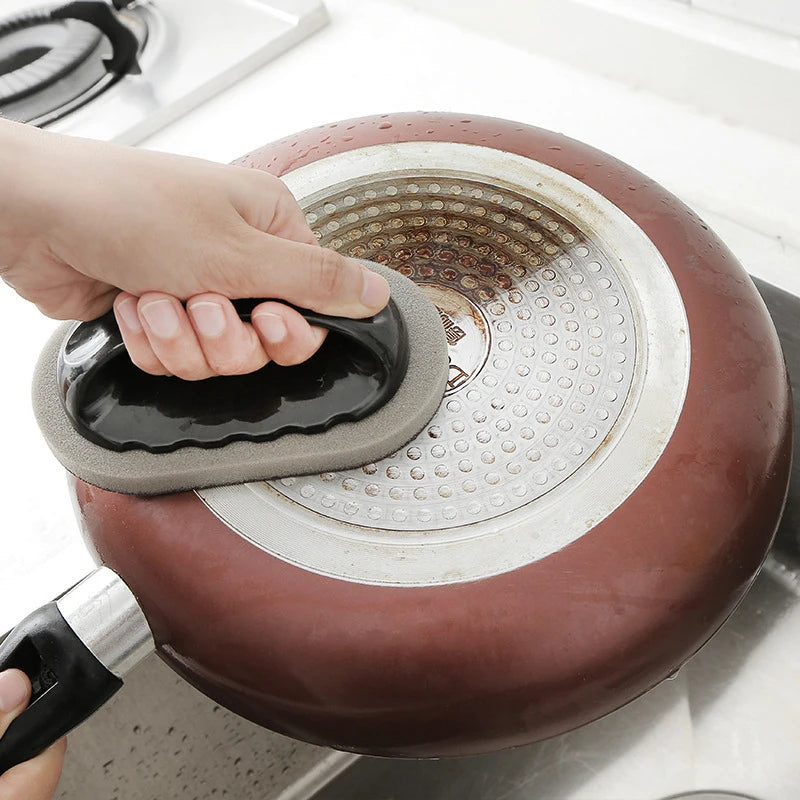 Nano Emery Sponge Cleaning Brush - Rust Remover with Handle
