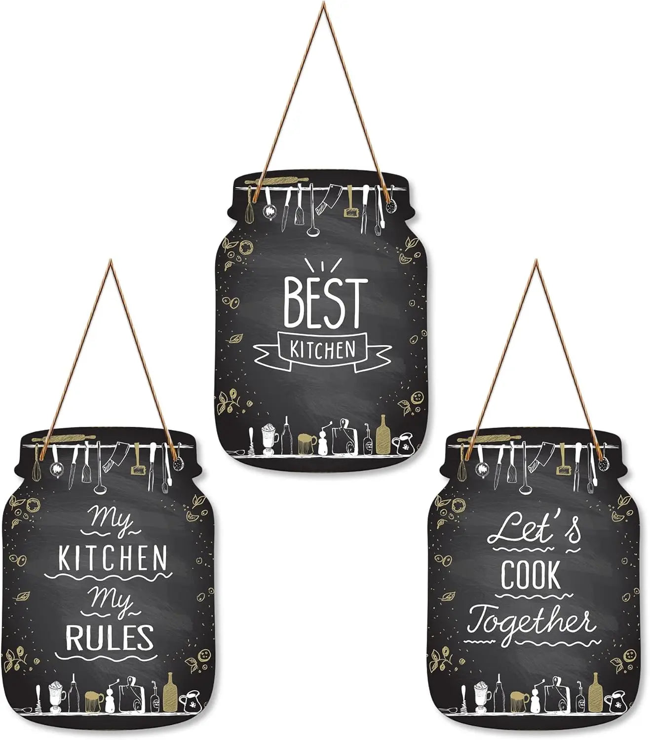 Rustic Kitchen Wall Sign - Wooden Inspirational Quote Decor