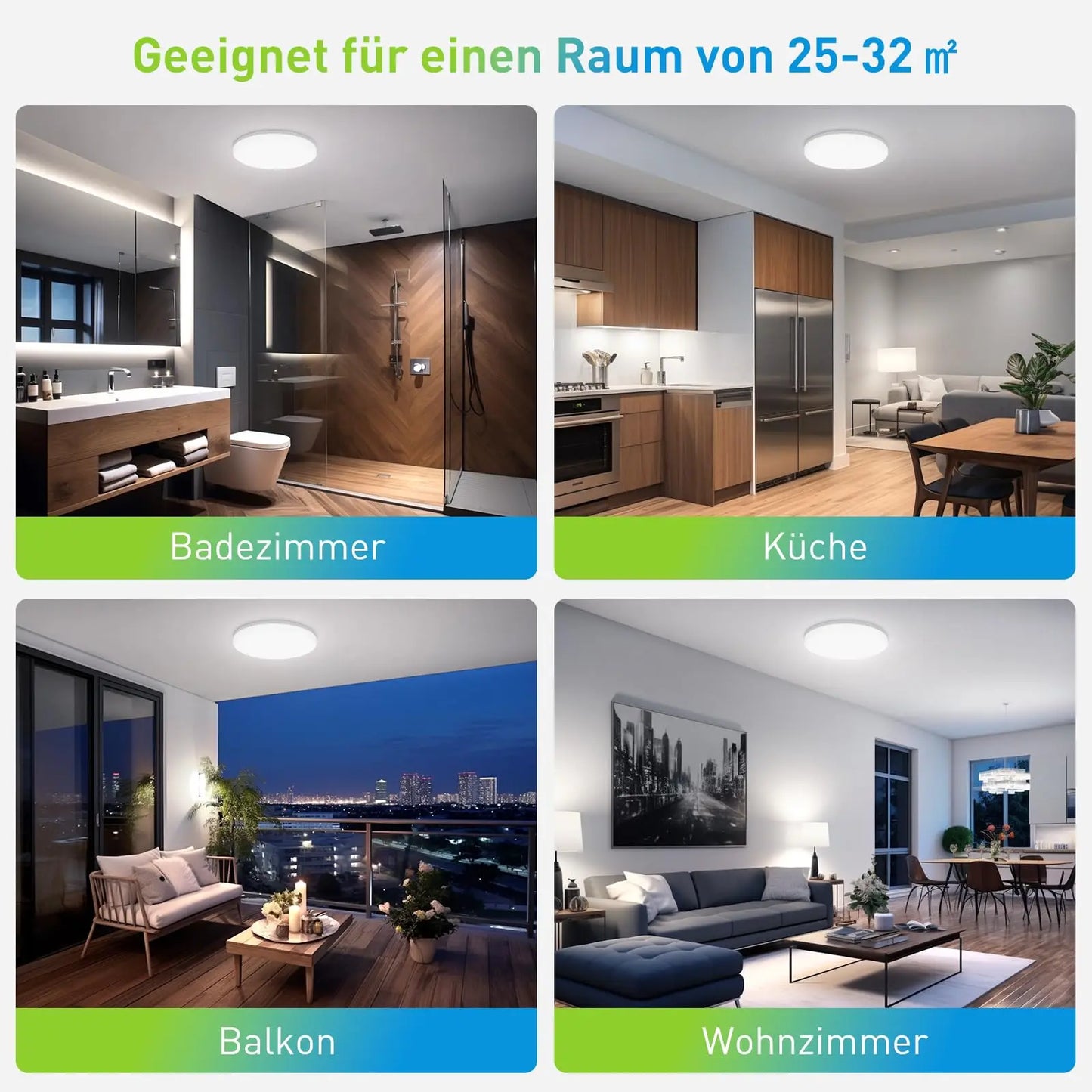 Modern LED Ceiling Light - Round Design 18W-48W Options