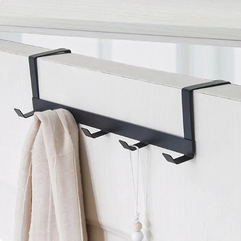 Over-The-Door Hooks - 5-Hook Storage Rack for Clothes, Coats, Hats & Towels