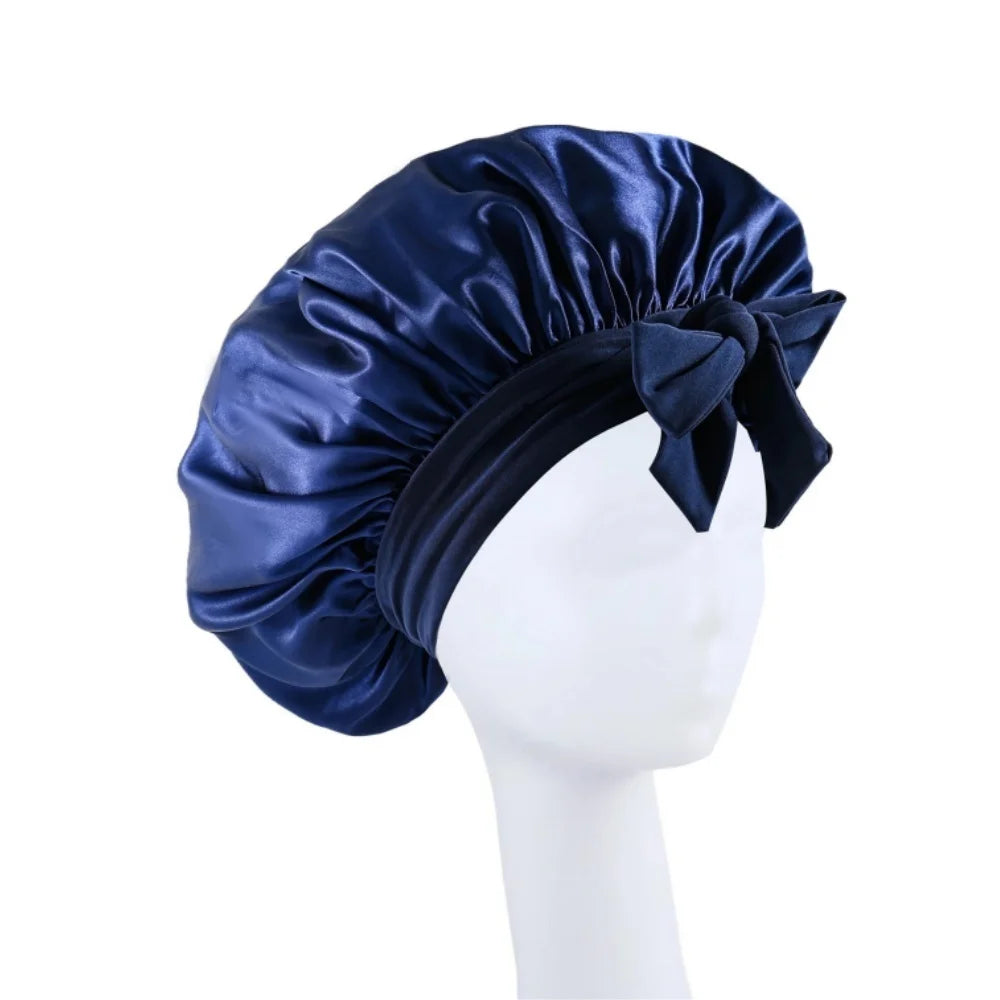 Satin Sleep Bonnet - Silk Hair Cap for Curly & Natural Hair