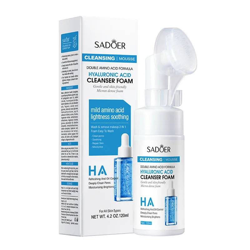 SAODER Q10 Vitamin C Facial Cleanser - Brightening Foam Face Wash for Radiant Skin