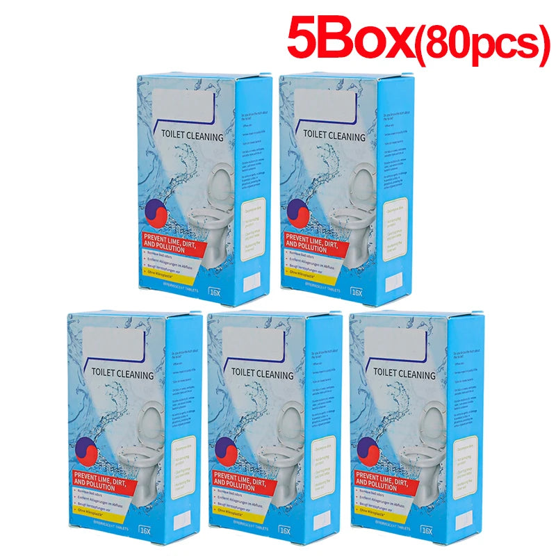Toilet Cleaning Effervescent Tablets - Stain Remover & Deodorizer