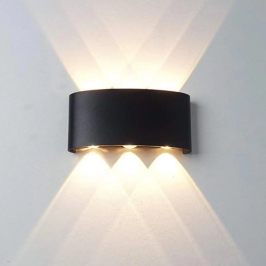 Modern LED Wall Sconces - Up Down Indoor/Outdoor Wall Mount Lights for Living Room & Hallway