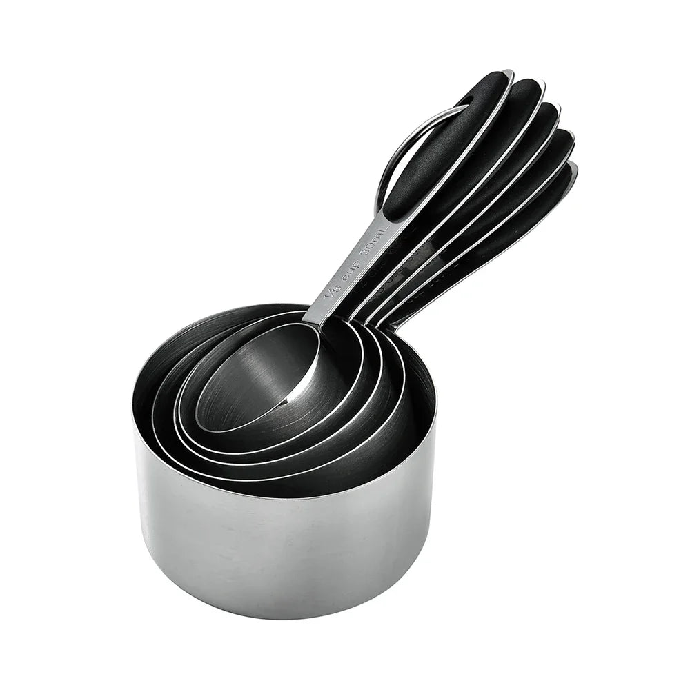 Stainless Steel Measuring Cups & Spoons Set - 10 Piece
