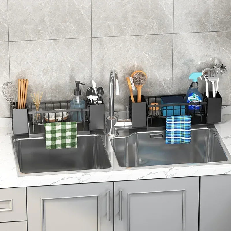 Self-Draining Sink Organizer - Keep Sponges & Soap Dry and Organized
