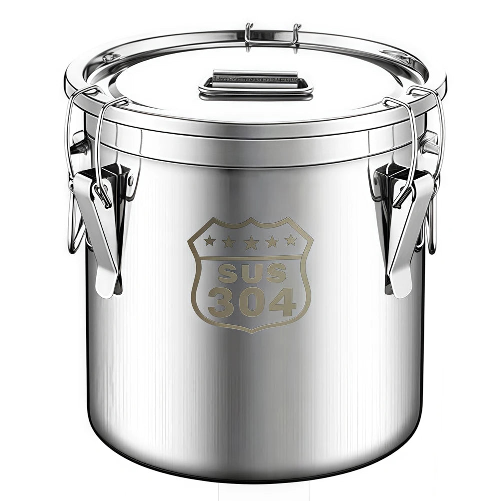 Stainless Steel Airtight Canister - Food Storage Container with Seal Lid