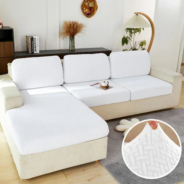 Elastic Sofa Cover - Stretch Furniture Protector for Sectional, Loveseat & Couch (Machine Washable)