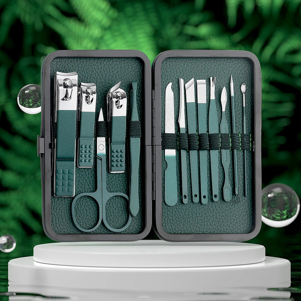 Stainless Steel Nail Clipper Set - Professional Manicure & Pedicure Tool Kit (7/13/24 Pieces)