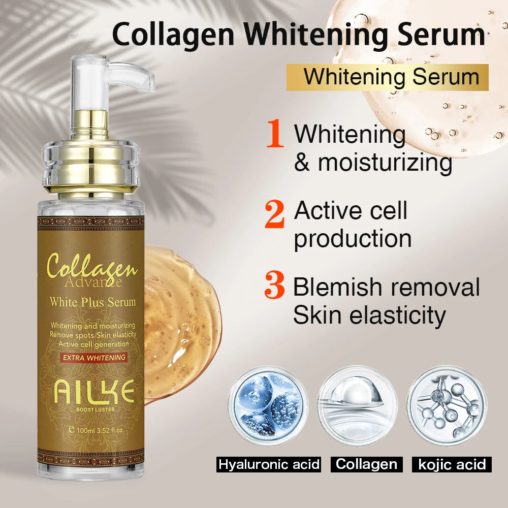 AILKE 5-in-1 Collagen Skincare Set - Complete Anti-Aging & Brightening System for Radiant Skin