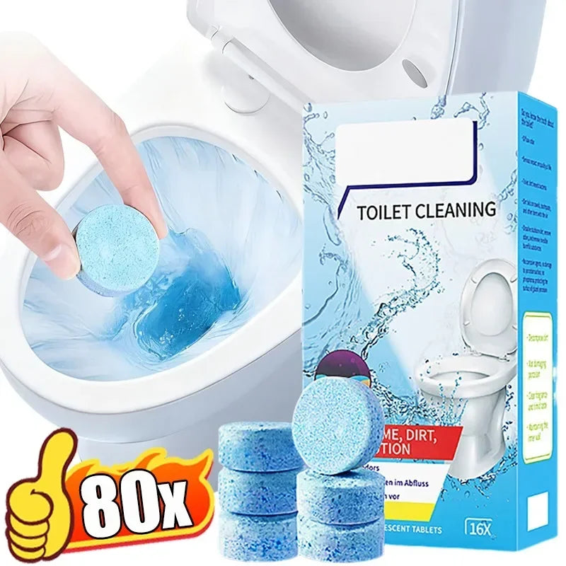 Toilet Cleaning Effervescent Tablets - Stain Remover & Deodorizer