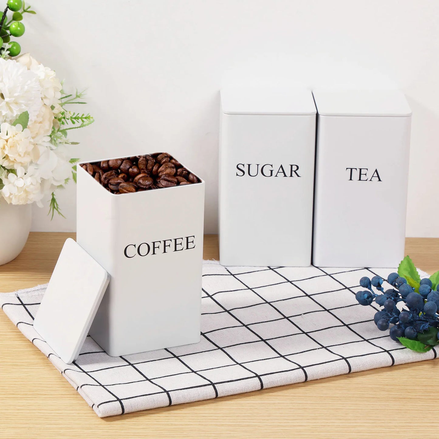 ✨ 3 Piece set- Modern Airtight Kitchen Canisters – Clean & Organized Storage Set