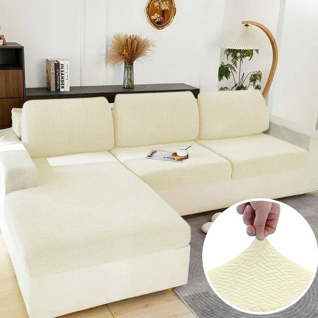 Elastic Sofa Cover - Stretch Furniture Protector for Sectional, Loveseat & Couch (Machine Washable)