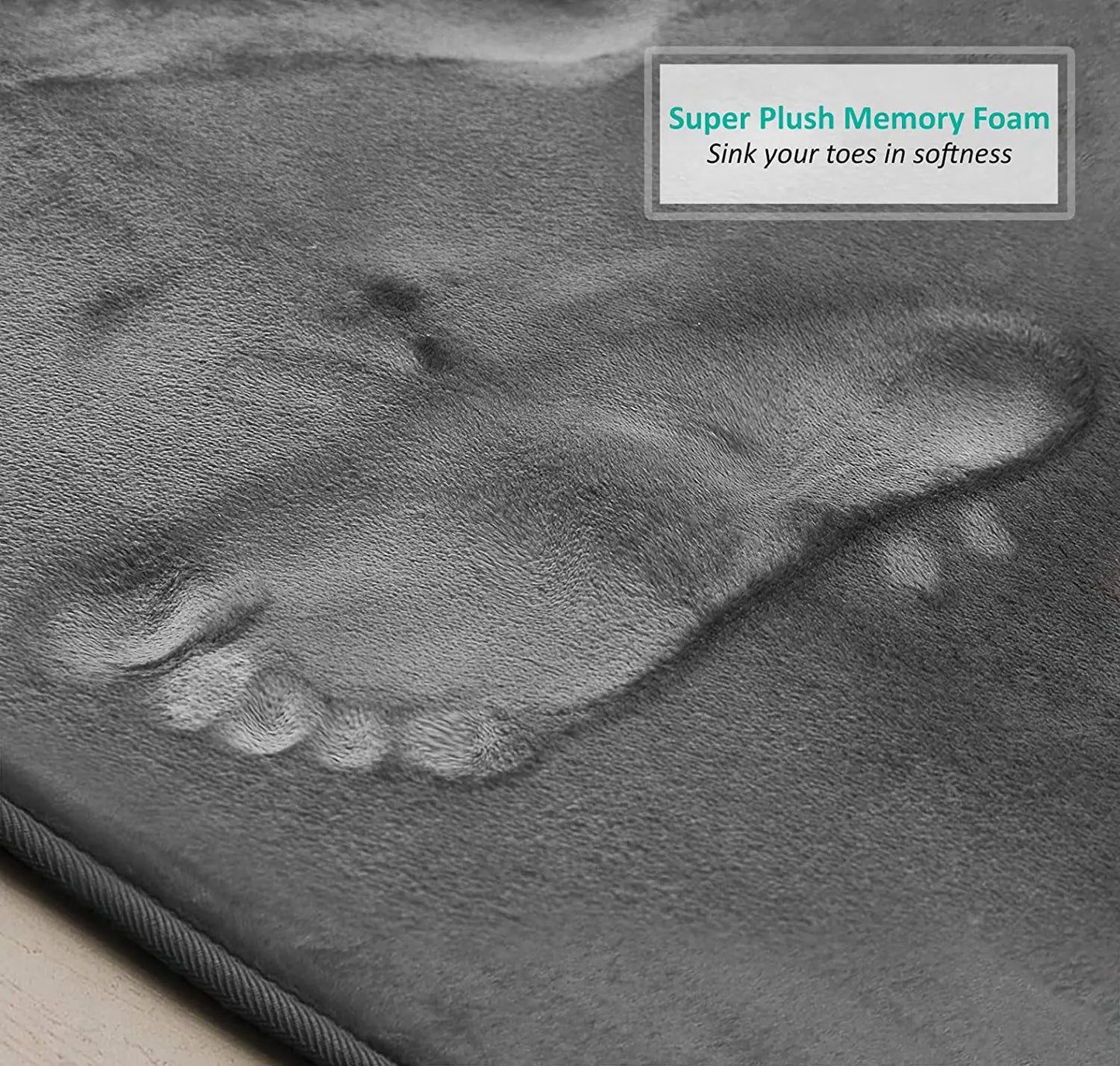 3-Piece Velvet Memory Foam Bathroom Rug Set - Ultra-Soft Non-Slip Bath Mats for Complete Coverage