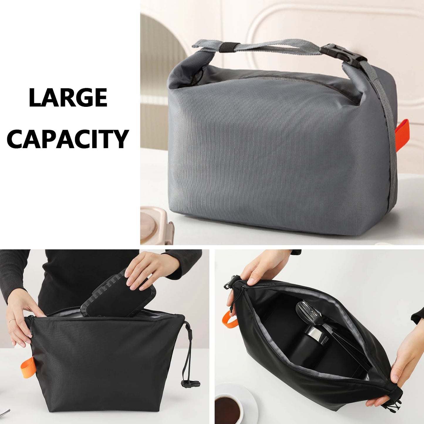 Insulated Lunch Bag with Foil Lining — Portable Cooler Bag for Work, School & Picnics
