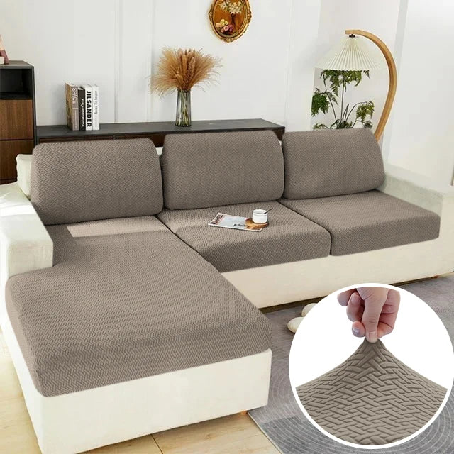 Elastic Sofa Cover - Stretch Furniture Protector for Sectional, Loveseat & Couch (Machine Washable)