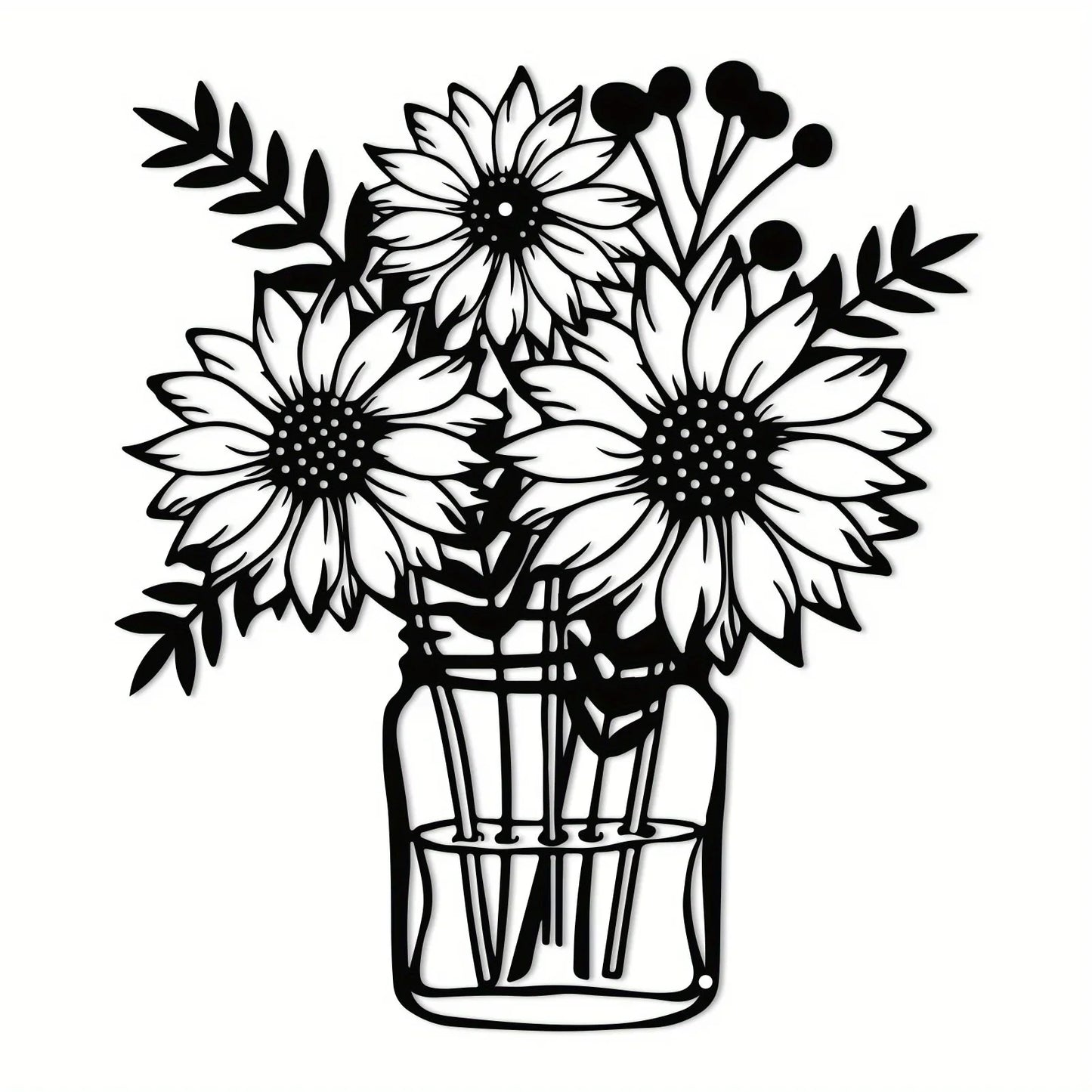 Metal Wall Art Sculpture — Handcrafted Floral & Abstract Designs for Home Decor (10 Styles)