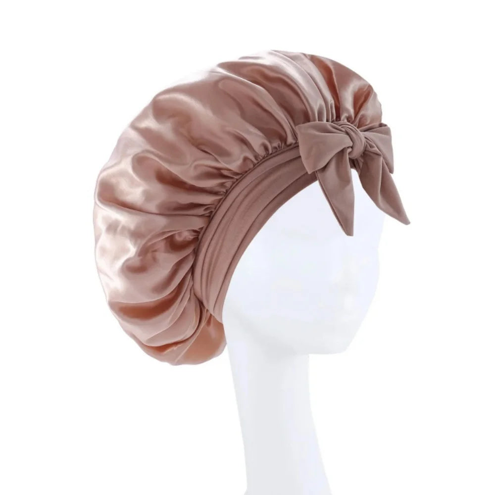 Satin Sleep Bonnet - Silk Hair Cap for Curly & Natural Hair