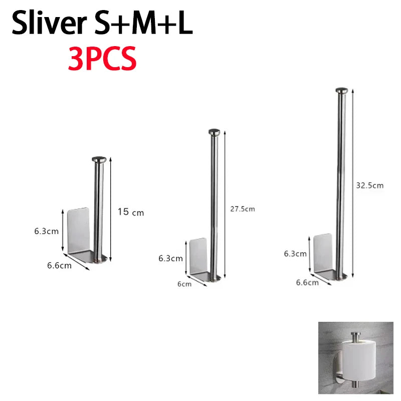 Under-Sink Paper Towel Holder - Stainless Steel Space-Saving Organizer