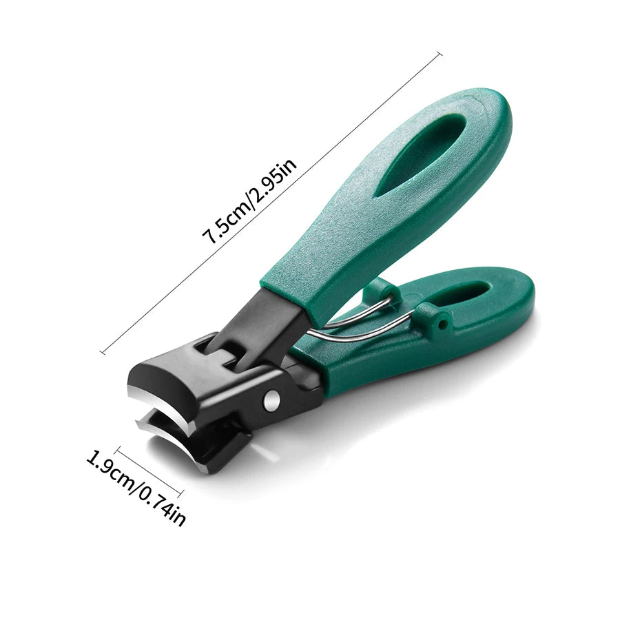 Portable Ultra Sharp Nail Clippers - Stainless Steel Wide Jaw for Thick Toenails