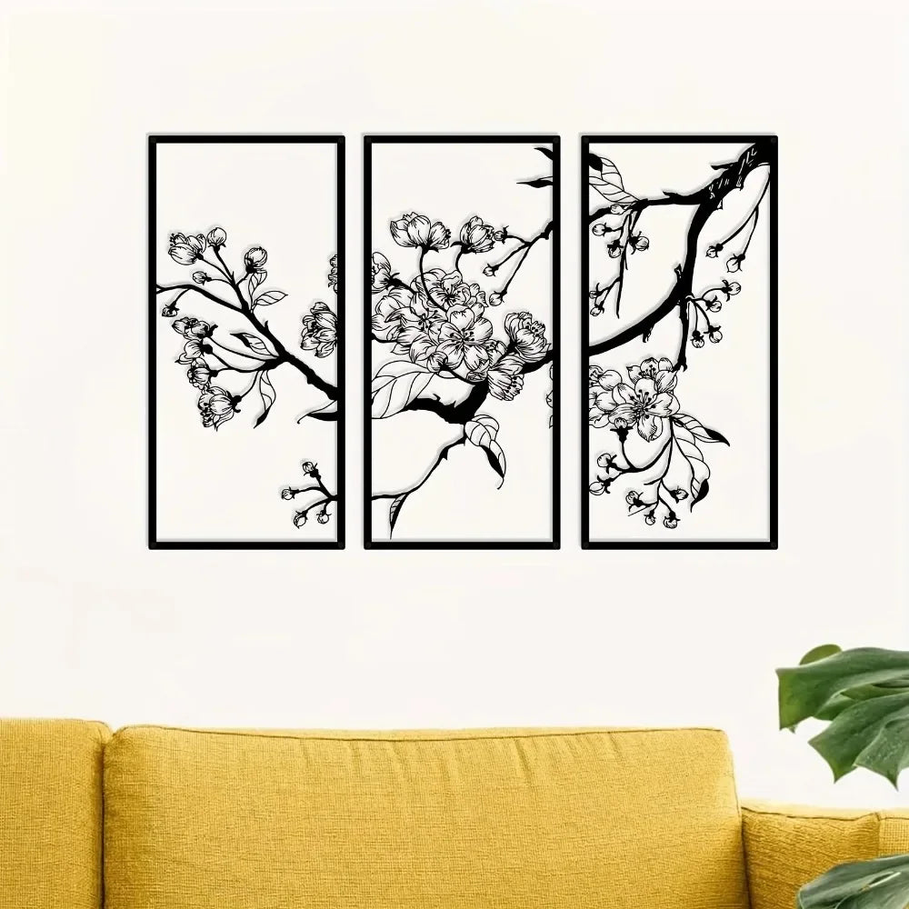 Metal Wall Art Sculpture — Handcrafted Floral & Abstract Designs for Home Decor (10 Styles)