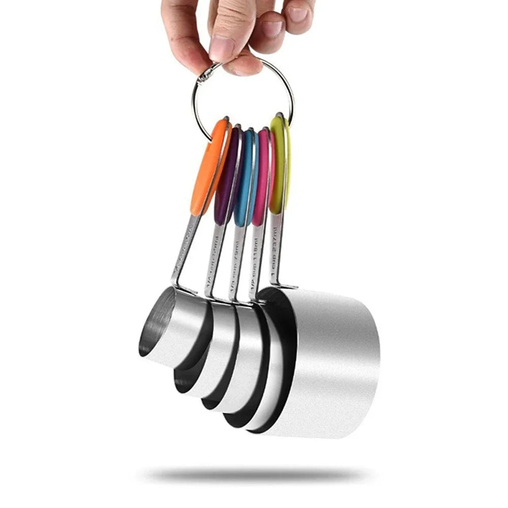 Stainless Steel Measuring Cups & Spoons Set - 10 Piece