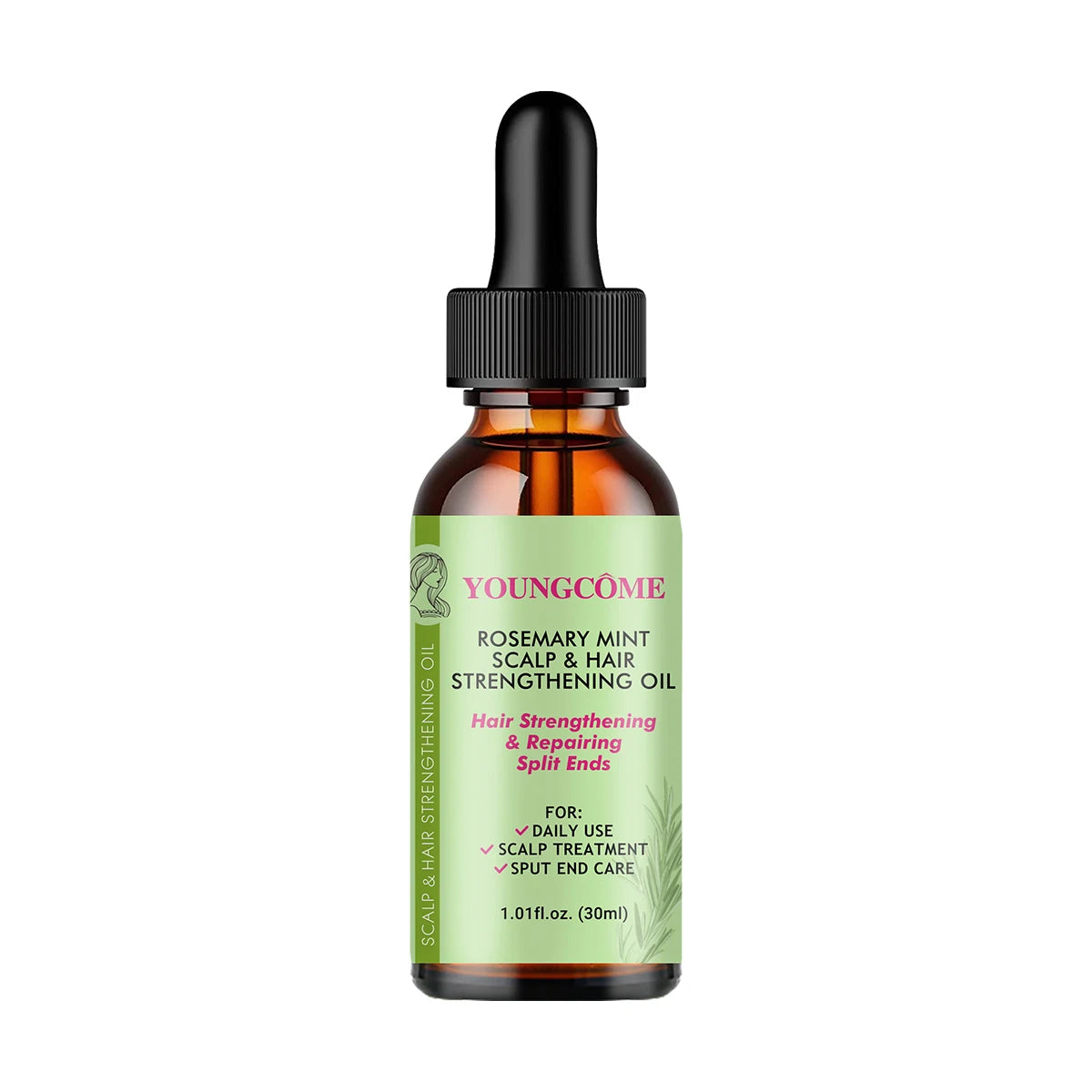 Rosemary Mint Hair Growth Oil - Organic Scalp Treatment for Stronger, Thicker Hair (30ml/60ml)