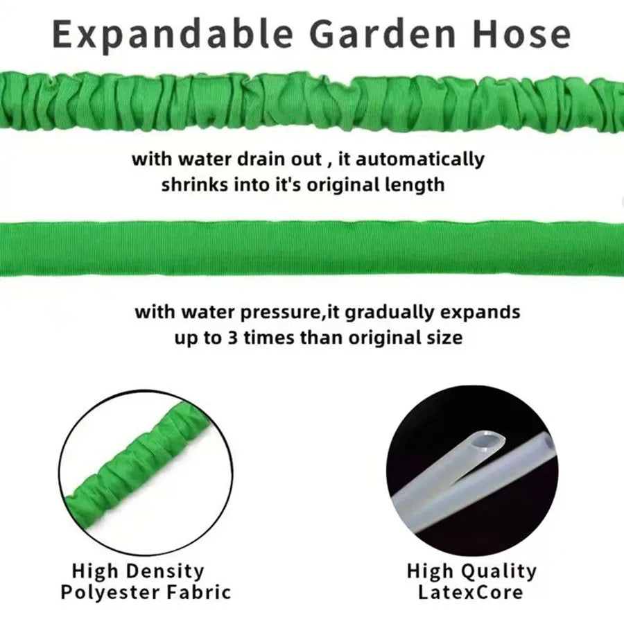 Expandable Garden Hose with Spray Nozzle