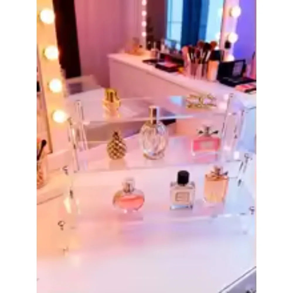 Acrylic Tiered Display Organizer – Clear Multi-Level Storage Stand