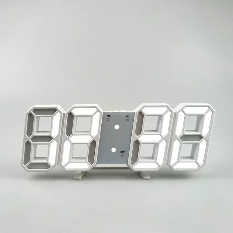 Digital LED Wall Clock - Modern Electronic Display with Alarm for Home & Office