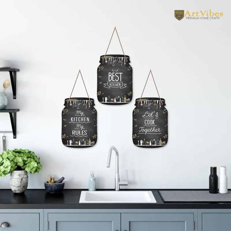 Rustic Kitchen Wall Sign - Wooden Inspirational Quote Decor