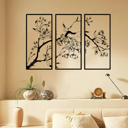 Metal Wall Art Sculpture — Handcrafted Floral & Abstract Designs for Home Decor (10 Styles)