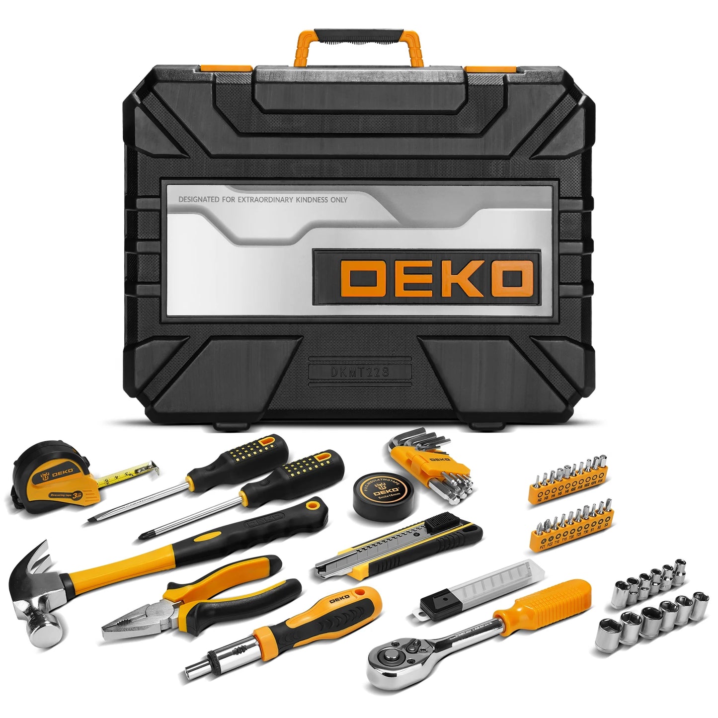 DEKO 228-Piece Home & Auto Repair Tool Set with Storage Case