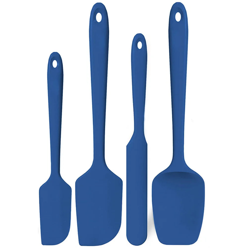 Silicone Spatula Set 4-Piece - Heat Resistant Kitchen Utensils with Non-Slip Handles
