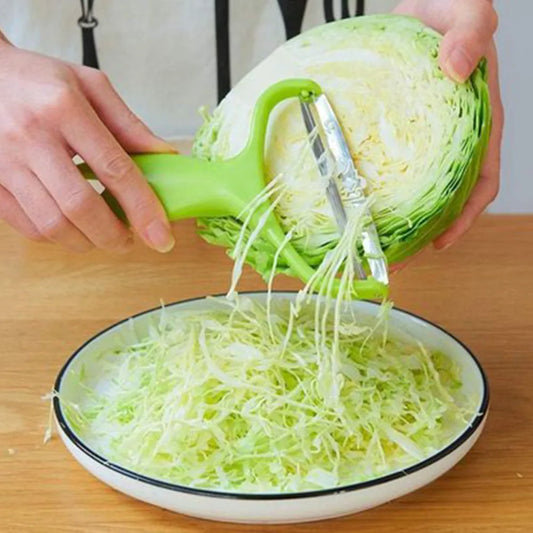 Stainless Steel Vegetable Peeler - Wide Mouth Multi-Purpose Grater & Slicer for Kitchen