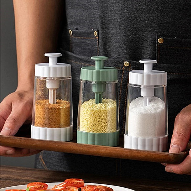 Glass Spice Jars with Shaker Lids - Kitchen Seasoning Organizer Set