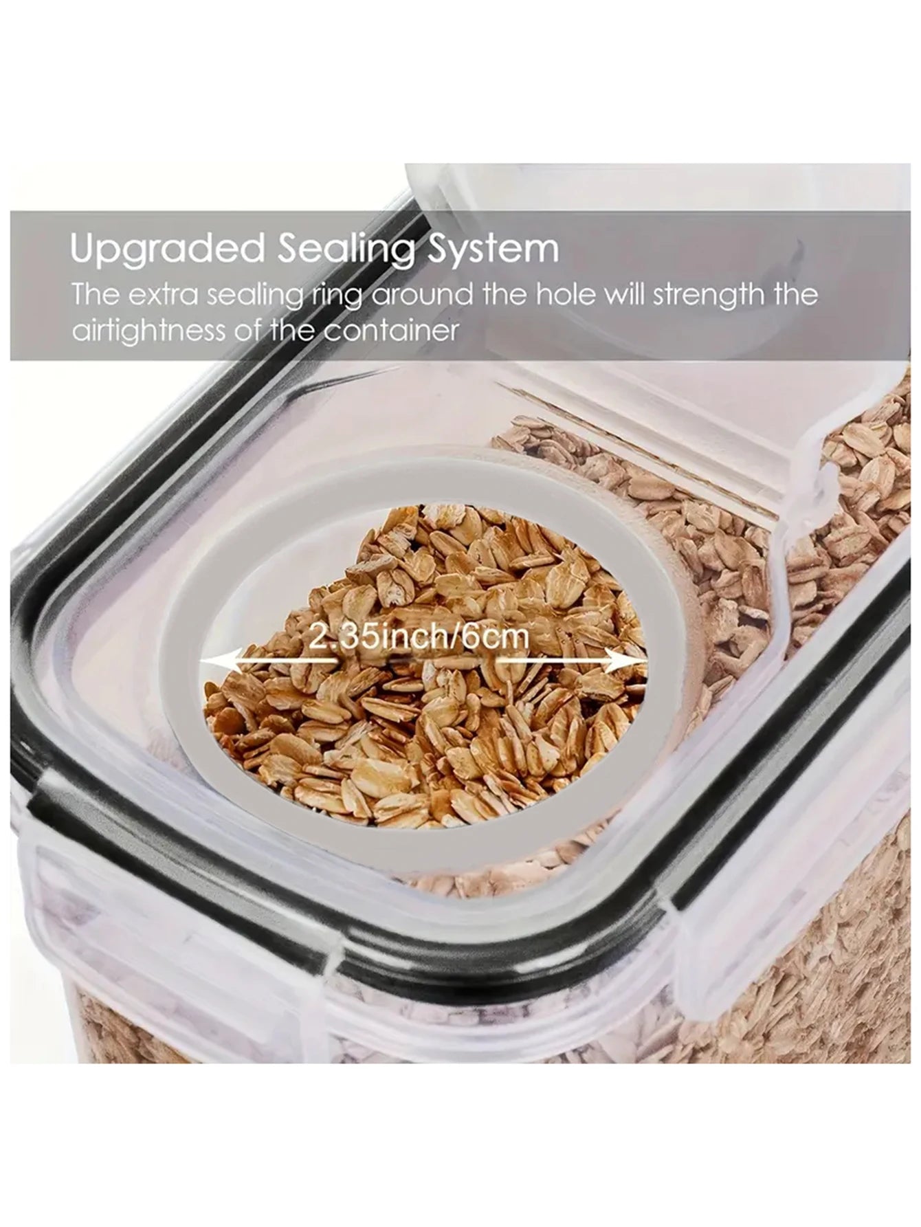 4-Piece Airtight Food Storage Container Set with Lids – Kitchen Pantry Organization Canisters