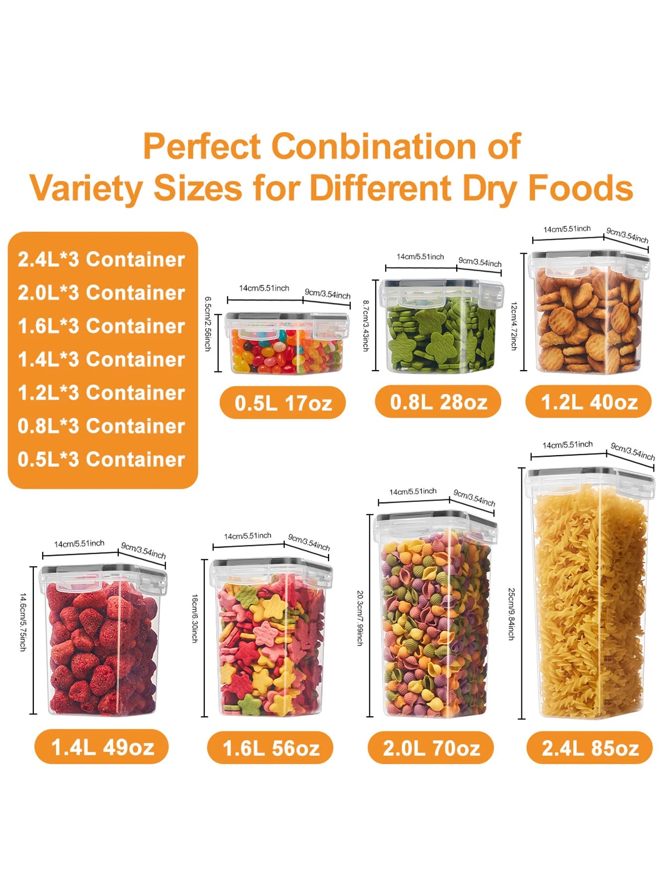 42-Piece Airtight Food Storage Container Set with Lids & Labels — Pantry Organizer for Flour, Sugar, Grains & More