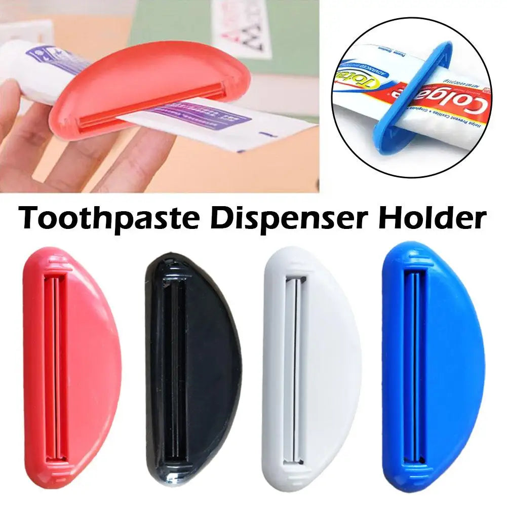 Multifunction Manual Toothpaste Dispenser - Cream Tube Squeezer & Extruding Clip for Bathroom