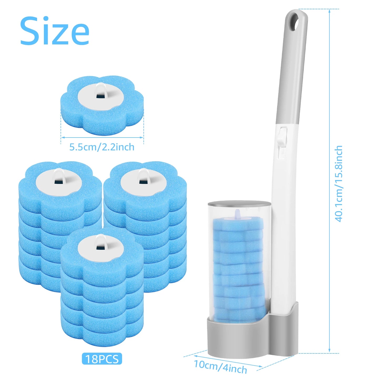 Disposable Toilet Brush & Refill Set