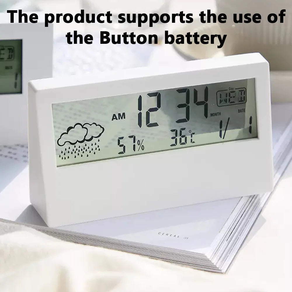 Digital Weather Station Clock - Temperature, Humidity & Alarm in One