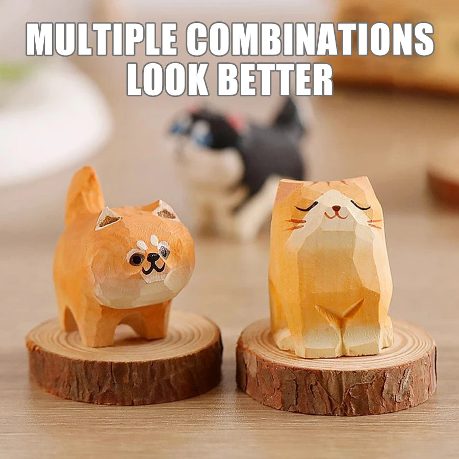 DIY Wooden Aroma Diffuser - Cute Cat & Dog Car Ornaments for Dashboard & Home Decor