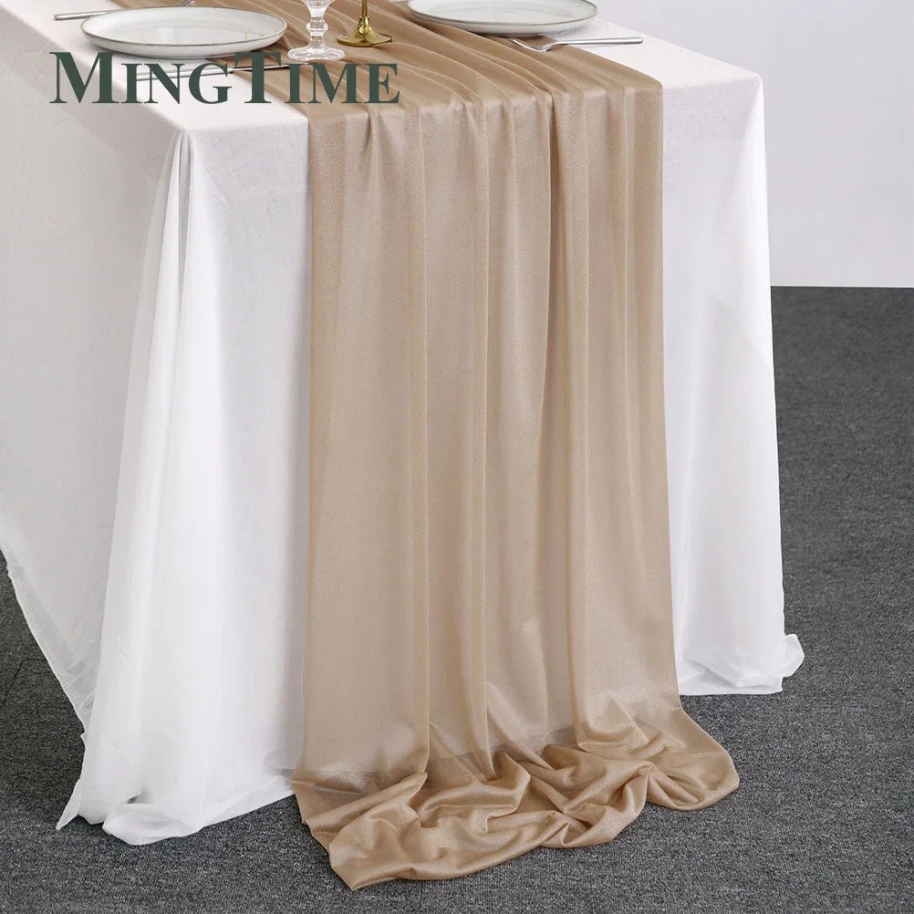 Elegant Chiffon Table Runner for Weddings, Parties & Home Decor
