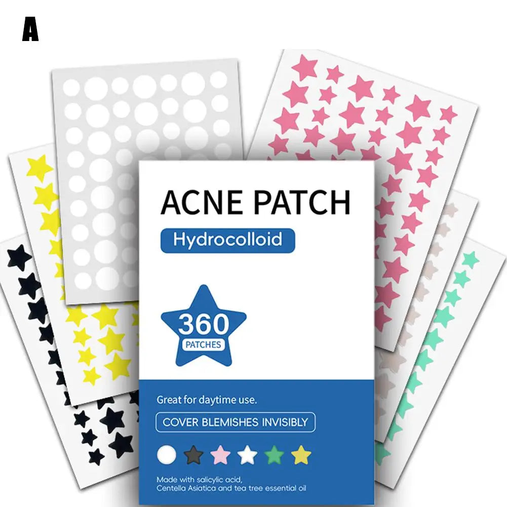 360 or 180-Piece Invisible Acne Patches - Hydro colloid Pimple Treatment Stickers