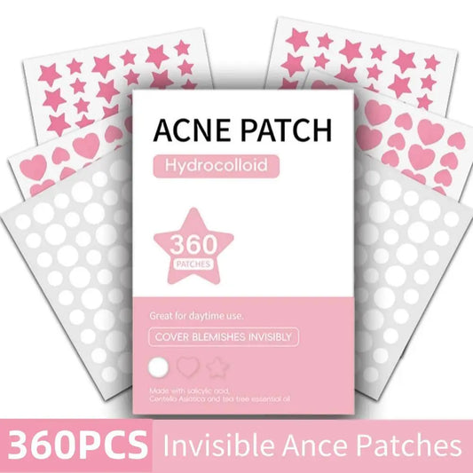 360 or 180-Piece Invisible Acne Patches - Hydro colloid Pimple Treatment Stickers