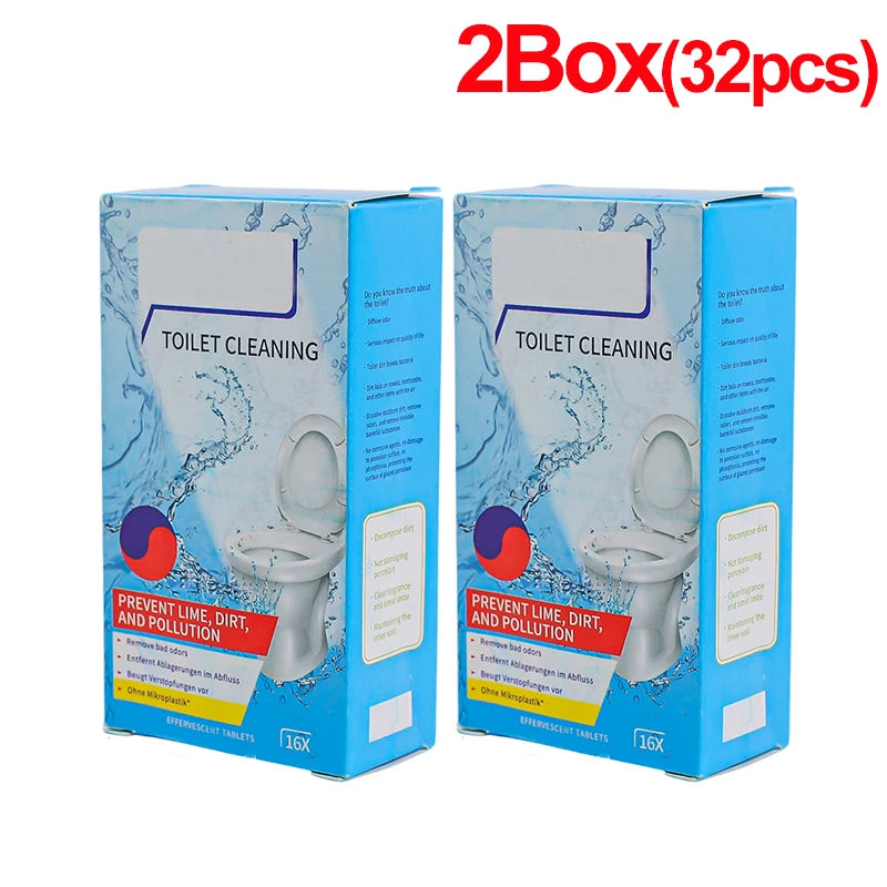 Toilet Cleaning Effervescent Tablets - Stain Remover & Deodorizer