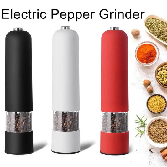 Electric Automatic Pepper & Salt Grinder - LED Light with Adjustable Coarseness
