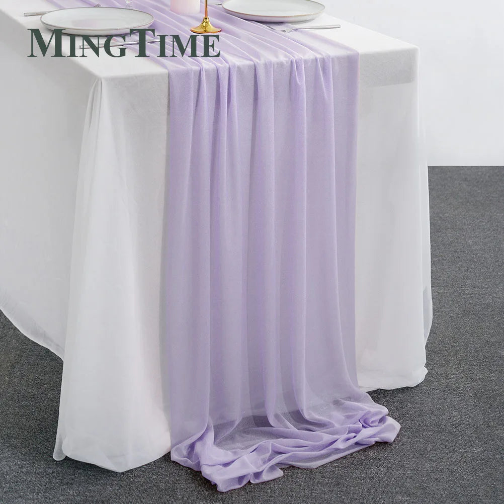 Elegant Chiffon Table Runner for Weddings, Parties & Home Decor